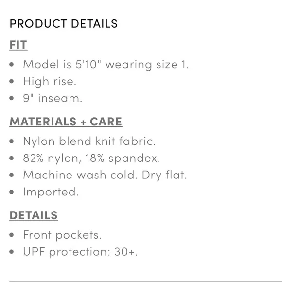 Torrid High Rise Swim Bike Shorts Deep Black Size 0 L/12 - Picture 4 of 7